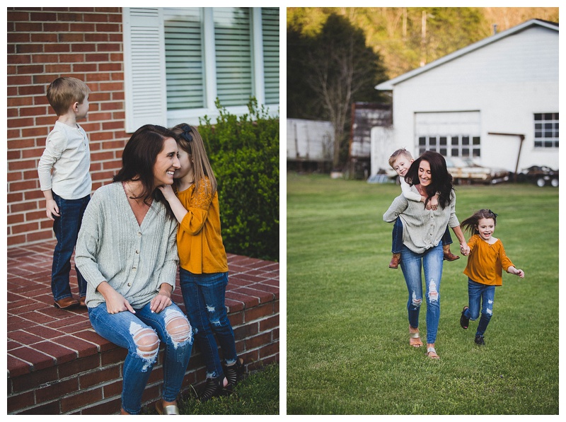 Honaker Virginia backyard family photo shoot