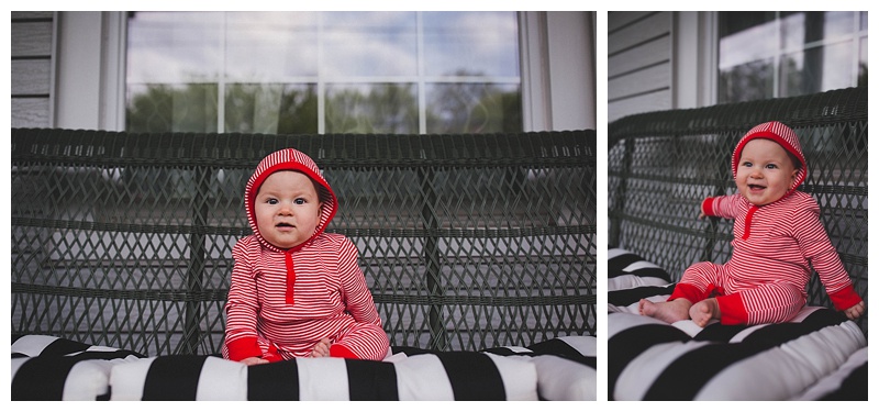 Baby on the back porch at Abingdon Virginia Family Photo Shoot