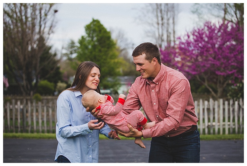 parents playing with baby at Abingdon Virginia Family Photo Shoot